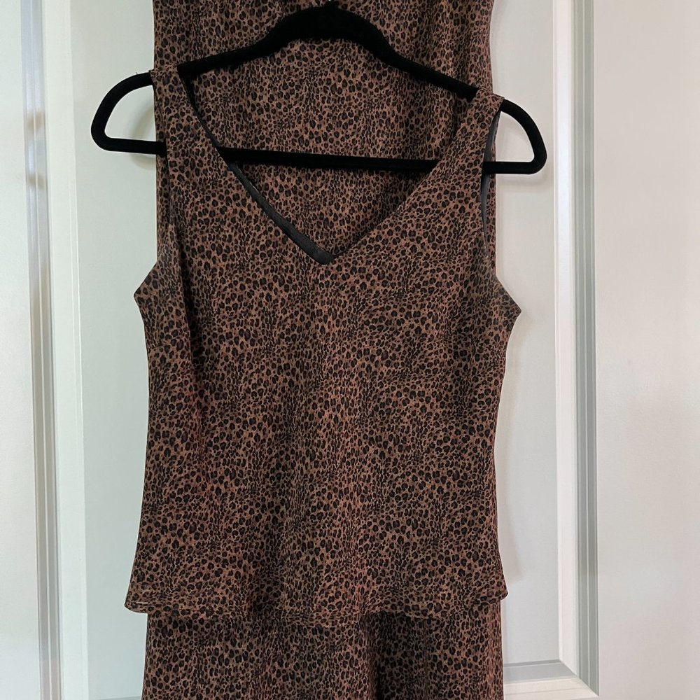 Jones New York Leopard Print Two-Piece Petite 10
